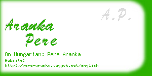 aranka pere business card